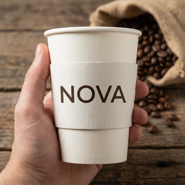 product shot with a brand logo